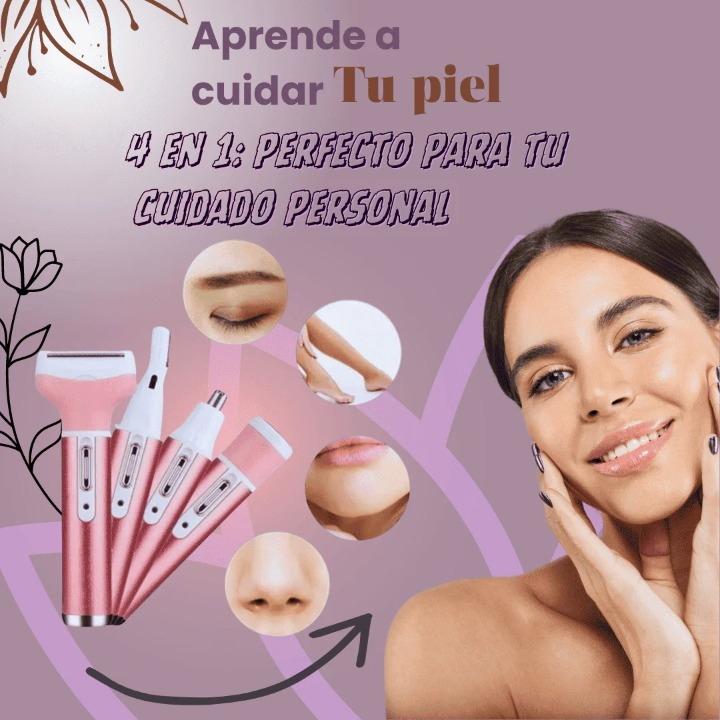 GlowEase™ Depiladora Facial Corporal 4 En 1 – (Envío Gratis y Pago Contra Entrega)